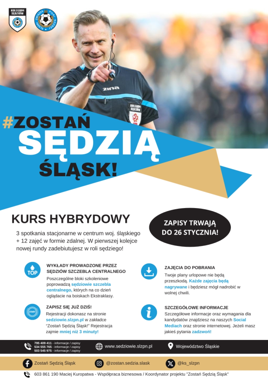 Zostań Sędzią! - ruszają zapisy na kurs sędziowski